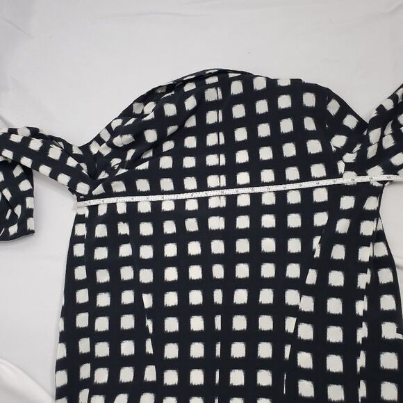 TOPSHOP blazer black and white windowpane check boyfriend coat 2 - Picture 7 of 8